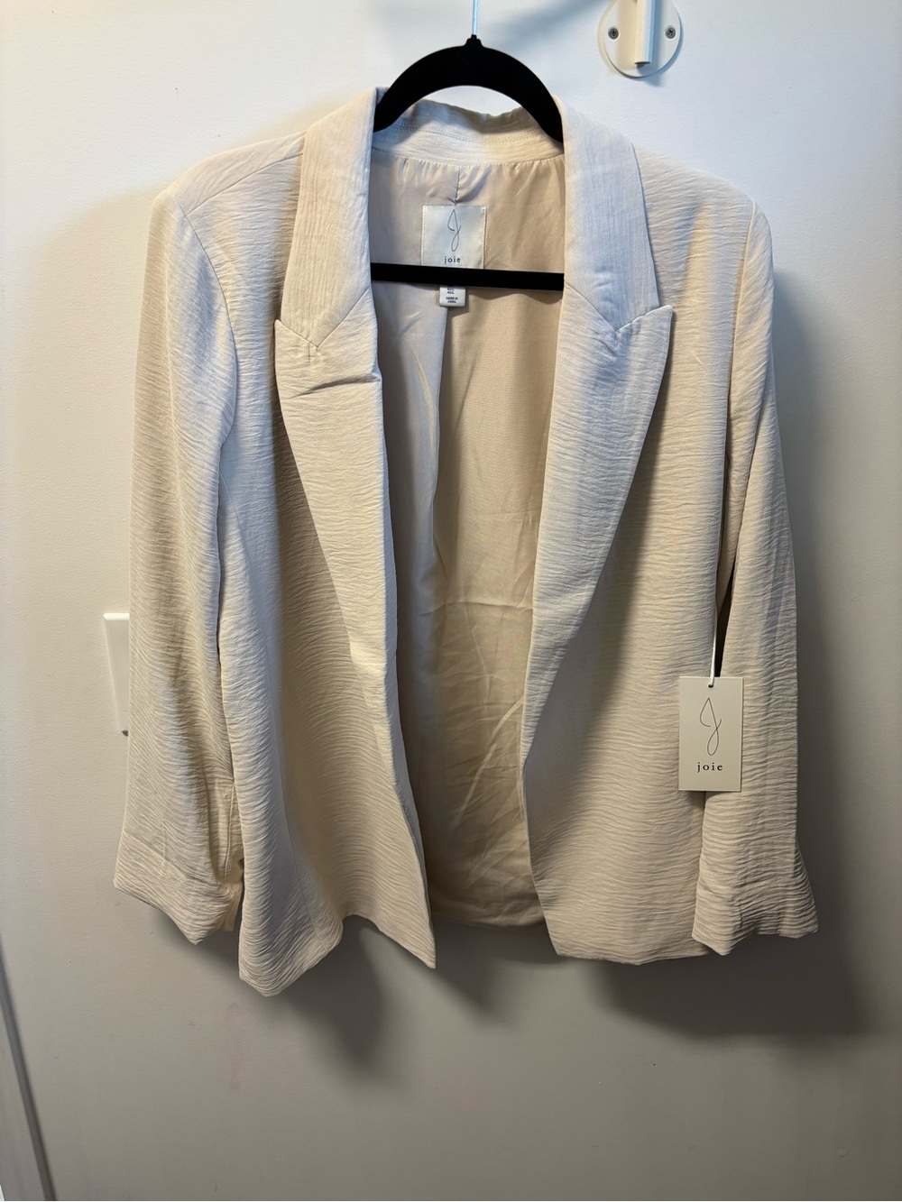 Joie Women's Light Cream Open-Front Blazer